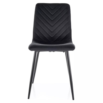 Scaun DAREN, negru - Bluvel 19, stofa catifelata/metal, 45x39x91 cm