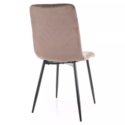 Scaun DAREN, cappuccino - Bluvel 38, stofa catifelata/metal, 45x39x91 cm