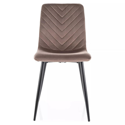 Scaun DAREN, cappuccino - Bluvel 38, stofa catifelata/metal, 45x39x91 cm