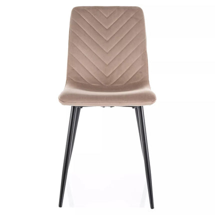 Scaun DAREN, bej inchis - Bluvel 40, stofa catifelata/metal, 45x39x91 cm