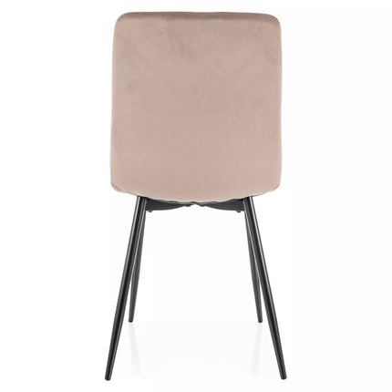 Scaun DAREN, bej inchis - Bluvel 40, stofa catifelata/metal, 45x39x91 cm