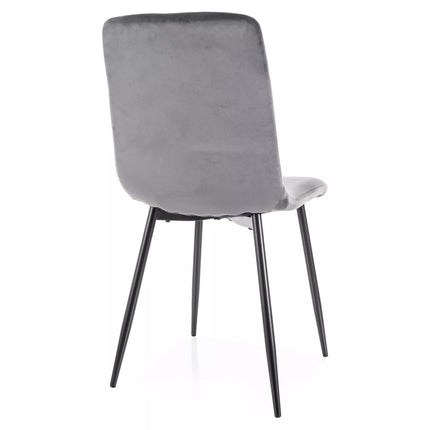 Scaun DAREN, gri - Bluvel 14, stofa catifelata/metal, 45x39x91 cm