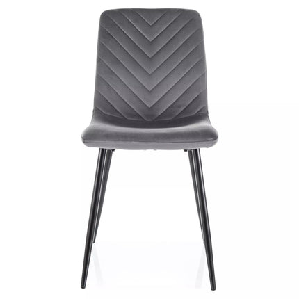 Scaun DAREN, gri - Bluvel 14, stofa catifelata/metal, 45x39x91 cm