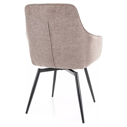 Scaun SERVIO, bej - Brego 34, stofa clasica/metal, 55x45x88 cm