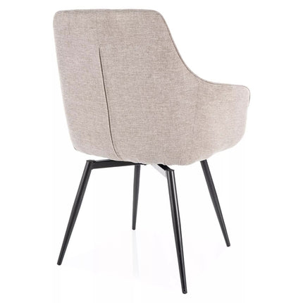 Scaun SERVIO, bej deschis - Brego 31, stofa clasica/metal, 55x45x88 cm