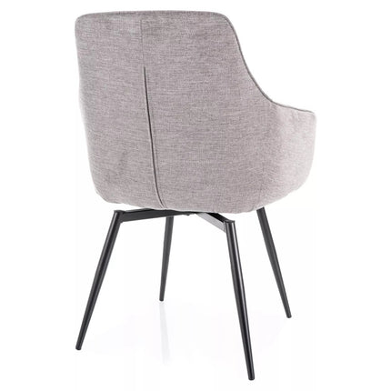 Scaun SERVIO, gri deschis - Brego 07, stofa clasica/metal, 55x45x88 cm