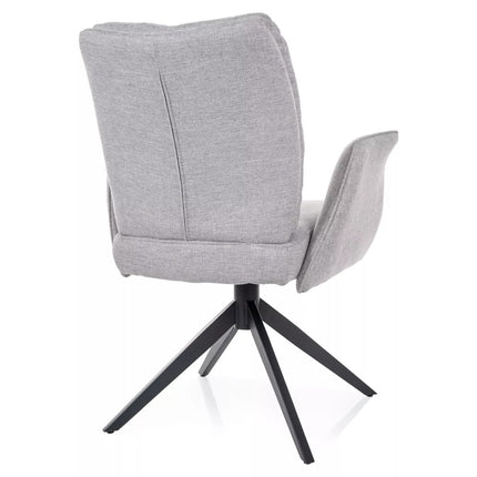 Scaun WING, gri deschis - Brego 02, stofa clasica/metal, 66x45x90 cm