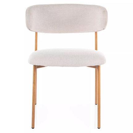 Scaun ELTON D, bej deschis - Brego 22/stejar, stofa clasica/metal, 56x46x80 cm