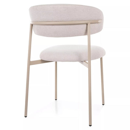 Scaun ELTON, bej deschis - Brego 22/casmir, stofa clasica/metal, 56x46x80 cm