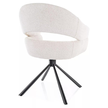 Scaun BORGO, bej - Raven 22, stofa clasica/metal, 58x45x87 cm