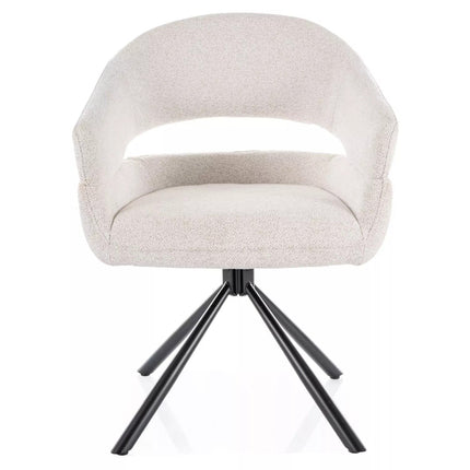 Scaun BORGO, bej - Raven 22, stofa clasica/metal, 58x45x87 cm