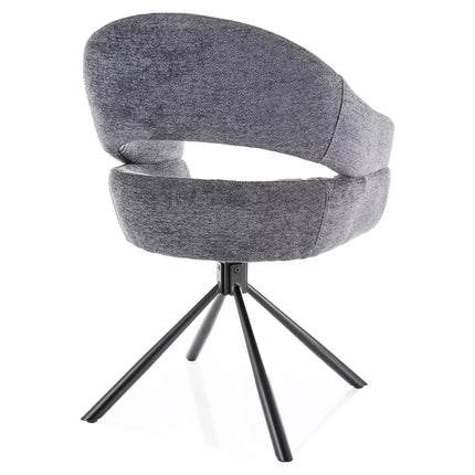 Scaun BORGO, gri - Raven 18, stofa clasica/metal, 58x45x87 cm