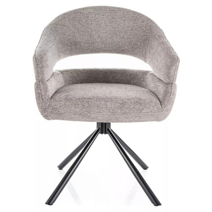 Scaun BORGO, gri deschis - Raven 07, stofa clasica/metal, 58x45x87 cm