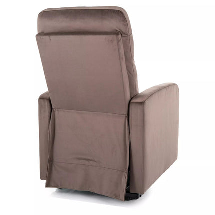 Fotoliu rabatabil OTUS, stofa catifelata cappuccino - Bluvel 38, 66x92/144x100 cm