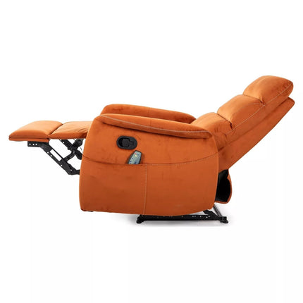 Fotoliu recliner SOLON M, stofa catifelata scortisoara - Bluvel 4215, 74x86/162x106 cm