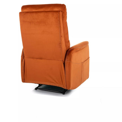 Fotoliu recliner SOLON M, stofa catifelata scortisoara - Bluvel 4215, 74x86/162x106 cm