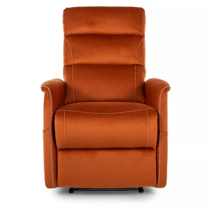 Fotoliu recliner SOLON M, stofa catifelata scortisoara - Bluvel 4215, 74x86/162x106 cm