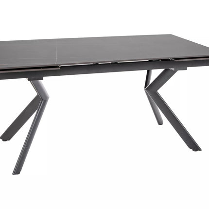 Masa extensibila NORTON, negru cu efect de marmura/negru, 160/240x90x75 cm