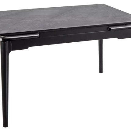 Masa extensibila SENTO, gri cu efect de marmura, ceramica/lemn, 120/180x80x76 cm