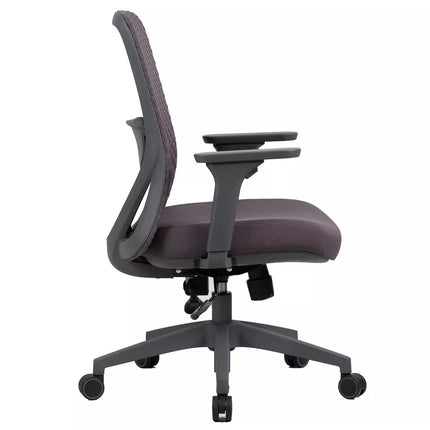 Scaun de birou Q-744, gri, stofa clasica/plasa, 62x50x91/101 cm