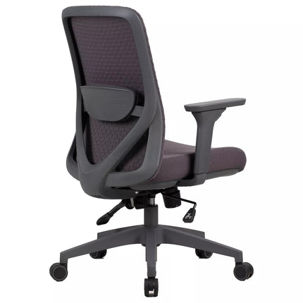 Scaun de birou Q-744, gri, stofa clasica/plasa, 62x50x91/101 cm