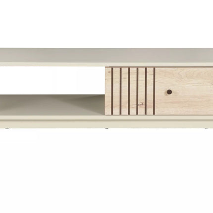 Masuta cafea FROST L5, stejar alpin/alb, PAL/metal, 100x50x40 cm