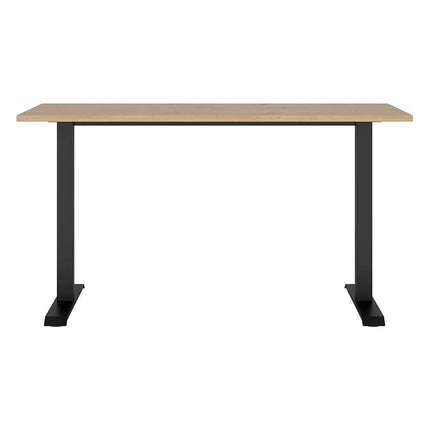 Masa birou SPACE OFFICE, stejar artisan/negru, PAL laminat/metal, 140x68x76 cm