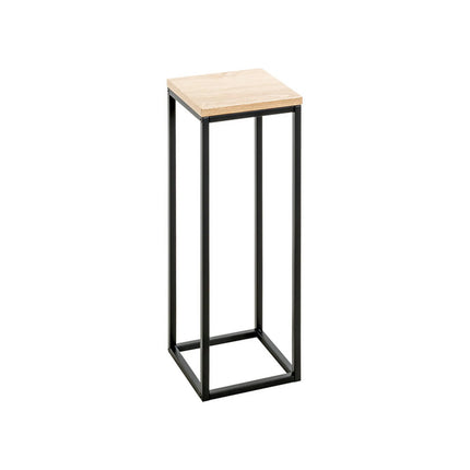 Suport flori WATFORD, stejar/negru, metal, 19x19x54 cm
