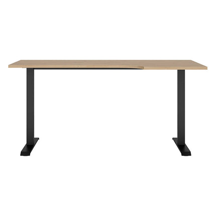 Masa birou SPACE OFFICE, stejar artisan/negru, PAL laminat/metal, pe dreapta, 160x90x76 cm