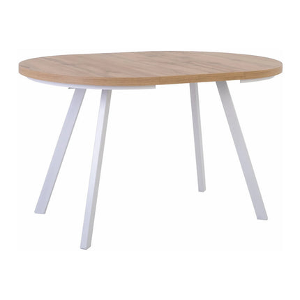 Masa extensibila PARES, stejar wotan/alb, PAL laminat/lemn, 90/180x90x76 cm