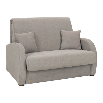 Canapea extensibila POLI, stofa catifelata bej - Matana 17, 134x110x97 cm