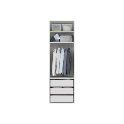 Dulap FLEX, alb, PAL, cu 2 usi si oglinda, 75x66x240 cm