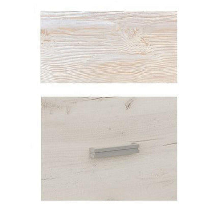 Dulap INDIANAPOLIS I1, stejar craft alb, PAL laminat, 96x58x192 cm