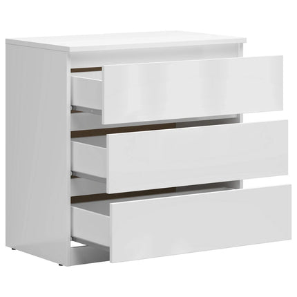 Comoda TETRIX, alb lucios, PAL laminat, 75x45x76 cm