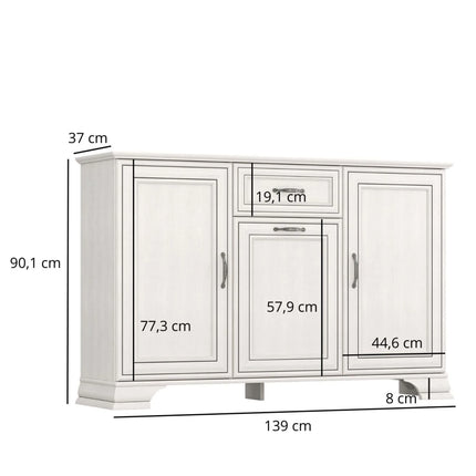 Set living TIFFANY II, crem, PAL laminat, 7 piese