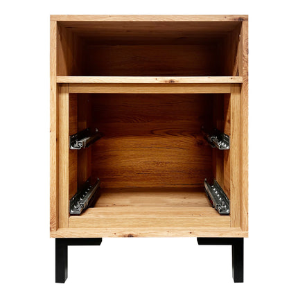 Noptiera PARII PA14, stejar artisan/gri, PAL laminat, 50x37x68 cm