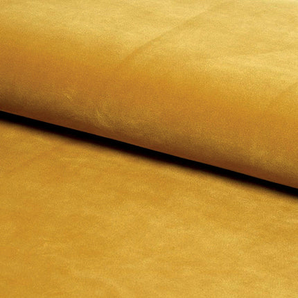 Scaun NUVO, stofa catifelata galben mustar/negru, 62x47x86 cm