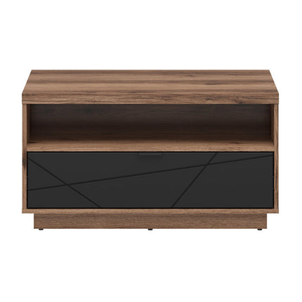 Masuta cafea FORN, nuc/negru mat, PAL, 90x60x48.5 cm