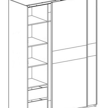 Dulap dormitor mare Lima S1, sonoma, 210x58x153 cm