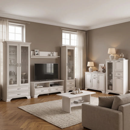 Set living TIFFANY II, grej, PAL laminat, 7 piese