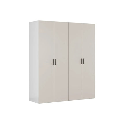 Dressing FLEX, casmir/alb, PAL, cu 4 usi, 200x66x240 cm