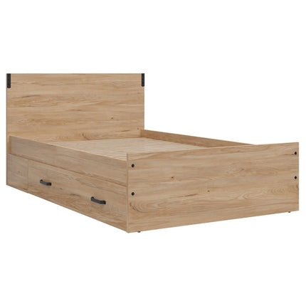 Cadru pat LARA 120x200, stejar, PAL laminat
