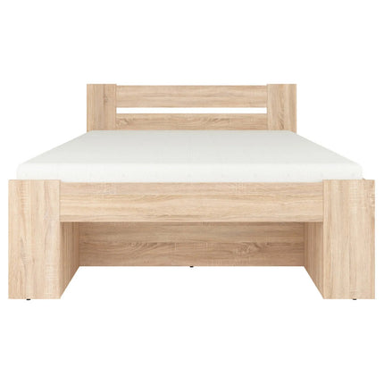 Cadru pat NEPO PLUS 140x200, stejar sonoma, PAL laminat, cu spatiu depozitare