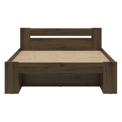 Cadru pat NEPO PLUS 160x200, stejar nobil, PAL laminat, cu spatiu depozitare