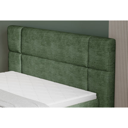 Pat boxspring LUCIO 160, personalizabil, cu saltele si topper 5 cm