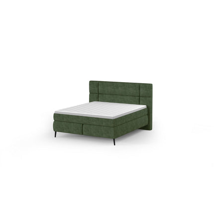 Pat boxspring LUCIO 140, personalizabil, cu saltele si topper 5 cm