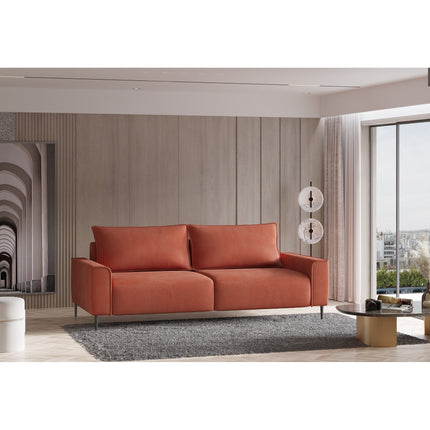 Canapea extensibila LUGO, stofa catifelata bej - Vogue 02, cu lada depozitare, 235x105x90 cm