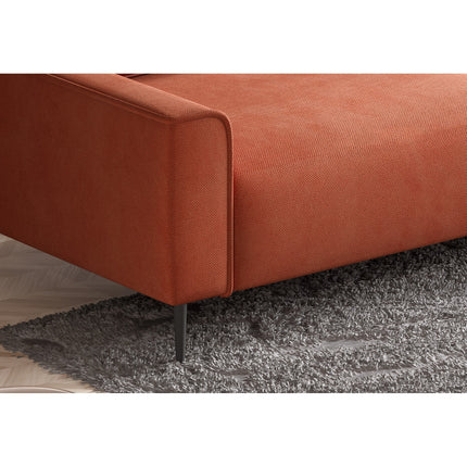 Canapea extensibila LUGO, stofa catifelata bej - Vogue 02, cu lada depozitare, 235x105x90 cm