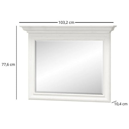 Oglinda IRYS, pin alb anderson, PAL laminat, 103x10x78 cm