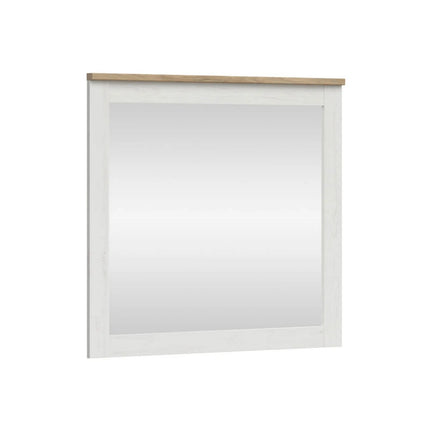 Oglinda LOKSA, alb/stejar, PAL laminat, 96x4x91 cm